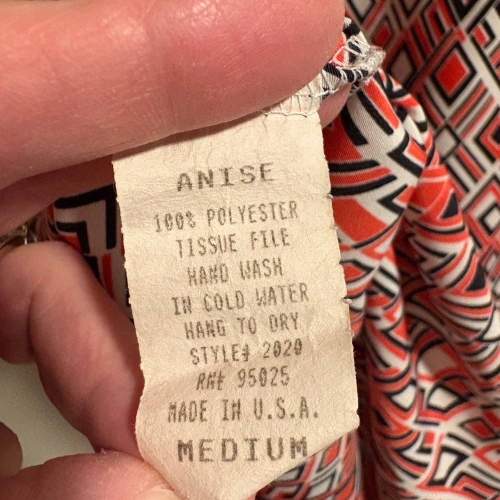 Anise size M Geometric Red Sleeveless Dress - Picture 8 of 8